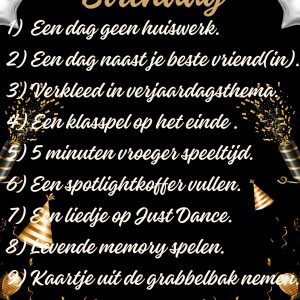Verjaardagsactiviteiten