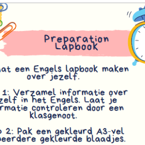 Lapbook maken over jezelf in het Engels