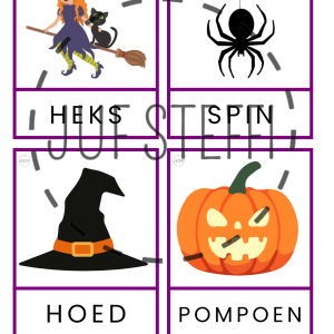 woordkaarten (kapitalen) - halloween/griezelen