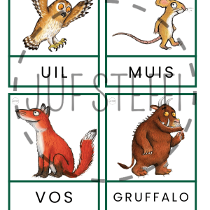 woordkaarten (kapitalen) - De Gruffalo