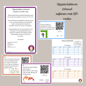 Loopspel QR-codes oppervlakte en inhoud