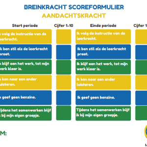 Scoreformulieren breinkrachten