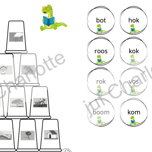 Bekertjes-lees-spel a en o
