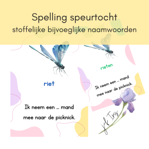 Speurtocht spelling - stoffelijke bijvoeglijke naamwoorden