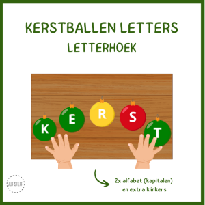 kerstballen letters (kapitalen) - schrijfhoek