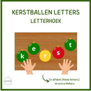 kerstballen letters (kleine letters) - schrijfhoek
