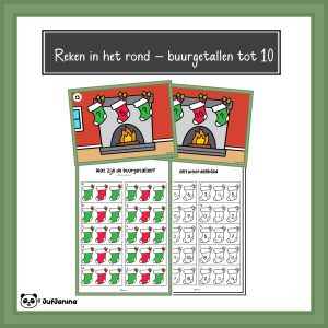 Bewegend leren - buurgetallen tot 30 (Kerst)